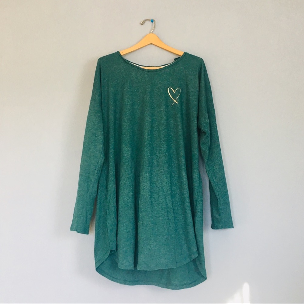 Victoria’s Secret, long sleeve blue workout shirt